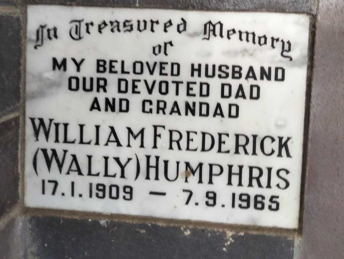 HUMPHRIS William Frederick 1909-1965