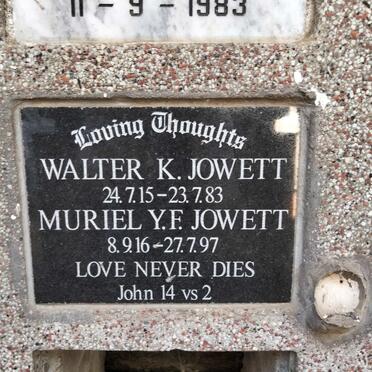 JOWETT Walter 1915-1983 & Muriel Y.E. 1916-1997