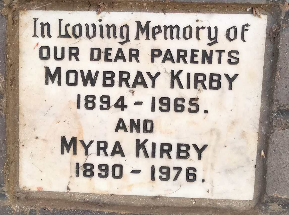 KIRBY Mowbray 1894-1965 & Myra 1890 1976