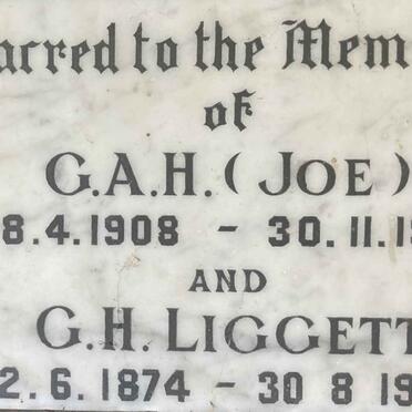 LIGGETT G.H. 1874-1955 & G.A.H. 1908-1954