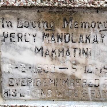 MAKHATINI Percy Mandlakayise1938-1988