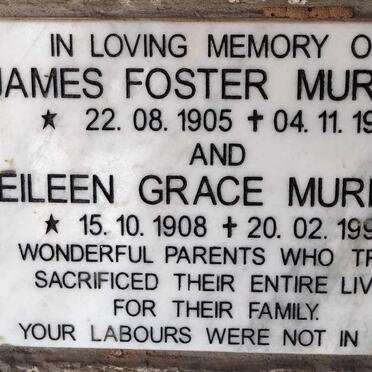 MURRAY James Foster 1908-1991 & Eileen Grace 1908-1998