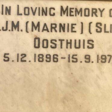 OOSTHUIS M.J.M. 1896-1970