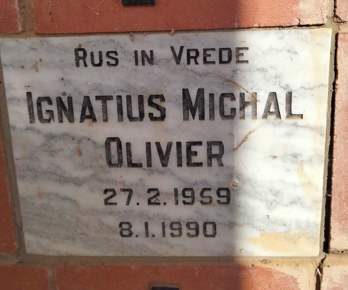 OLIVIER Ignatius Michal 1969-1990