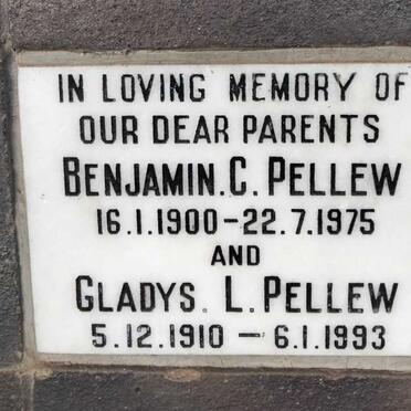 PELLEW Benjamin C. 1900-1975 & Gladys L. 1910 1993