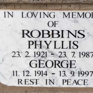 ROBBINS George 1914-1997 & Phyllis 1921-1981