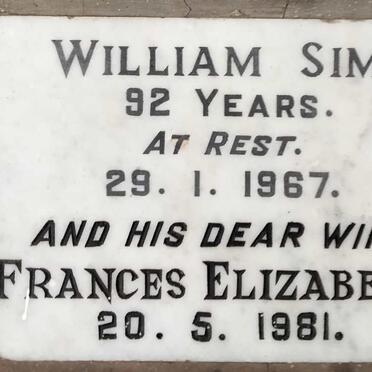 SIM William -1967 & Francis Elizabeth-1981