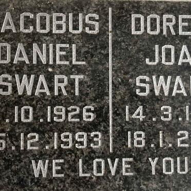 SWART Jacobus Daniel 1926-1999 & Doreen Joan 1928-2002