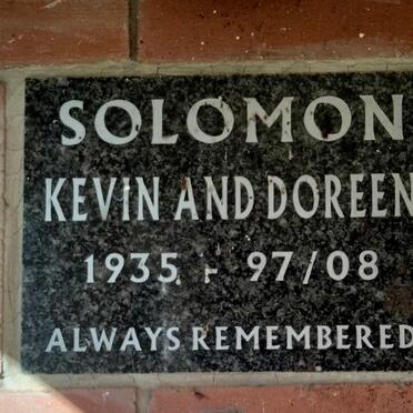 SOLOMON Kevin & Doreen 1935-97/08
