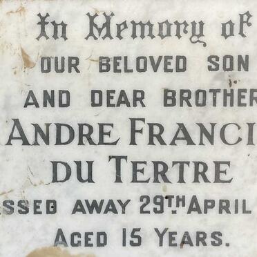 TERTE Andre Francis, du -1960