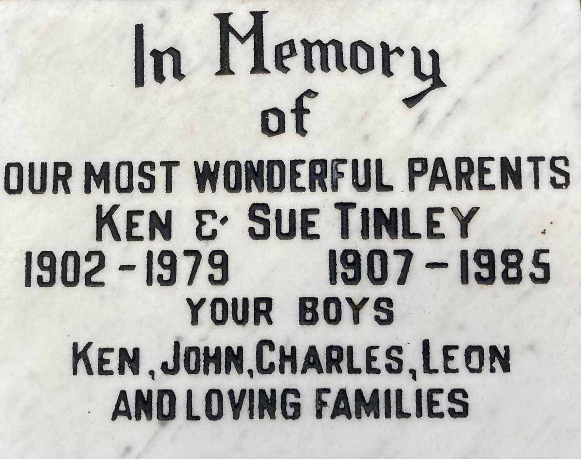 TINLEY Ken 1902-1979 & Sue 1907- 1985