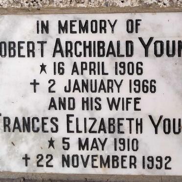 YOUNG Robert Archibald 1906-1966 & Frances Elizabeth 1910-1982