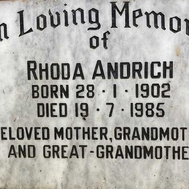 ANDRICH Rhoda 1902-1985