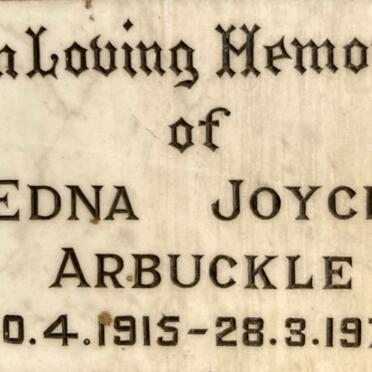 ARBUCKLE Edna Joyce 1915-1971