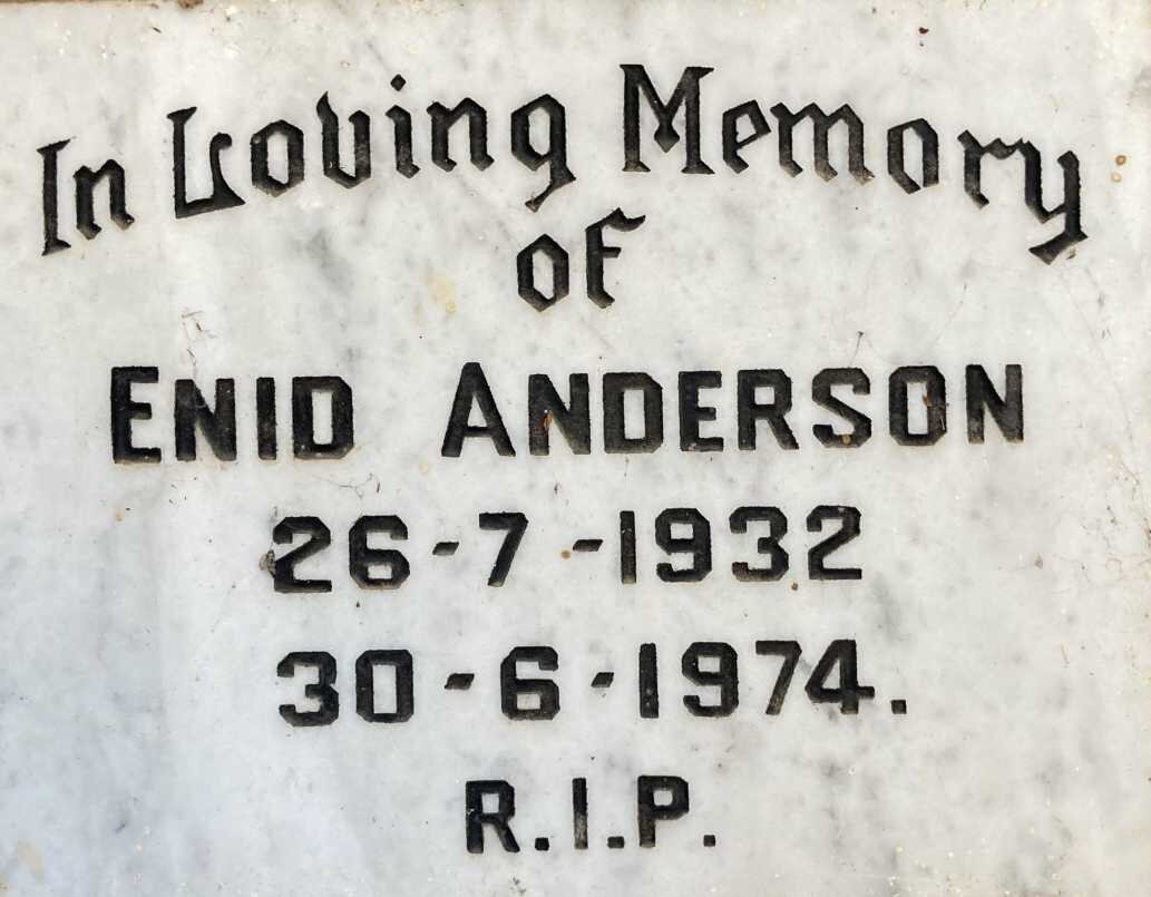 ANDERSON Enid 1932-1974