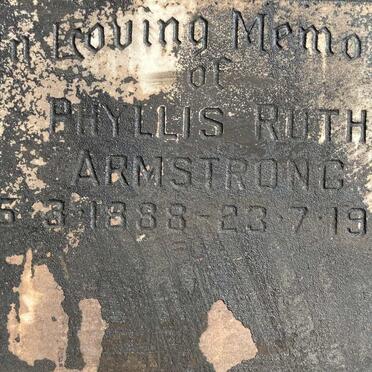 ARMSTRONG Phyllis Ruth 1888-1972