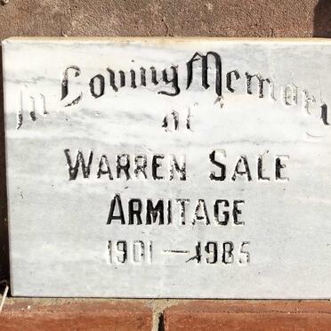 ARMITAGE Warren Sale 1901-1985
