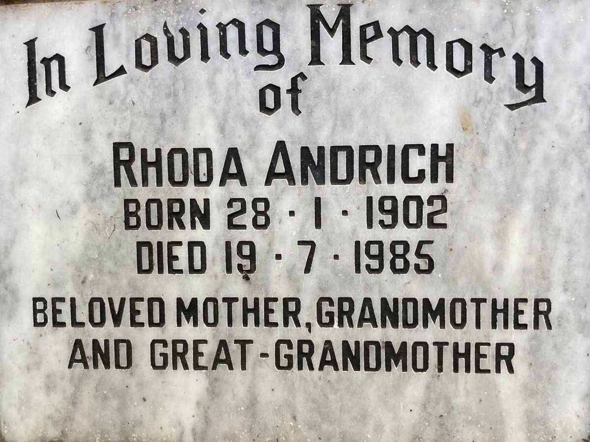 ANDRICH Rhoda 1902-1985