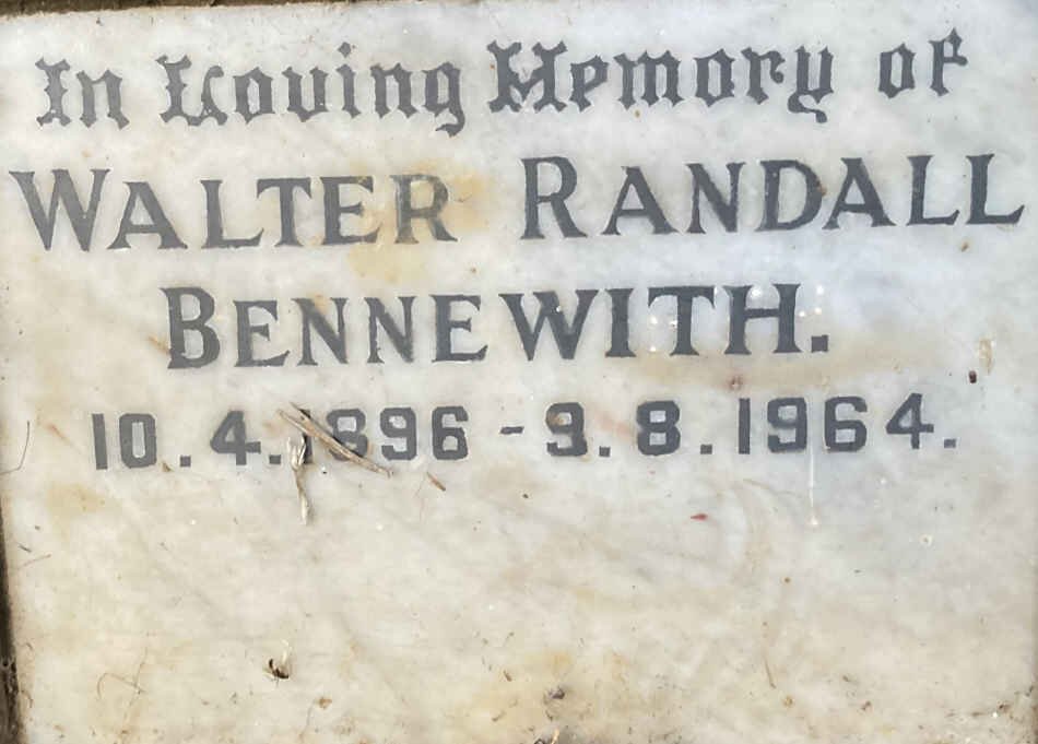 BENNEWITH Walter Randall 1896-1964