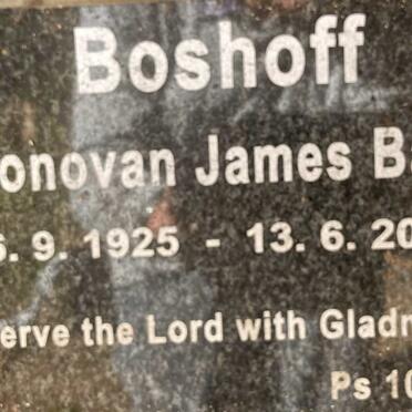 BOSHOFF Donovan James Bain 1925-2006