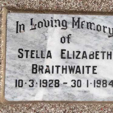 BRAITHWAITE Stella Elizabeth 1928-1984