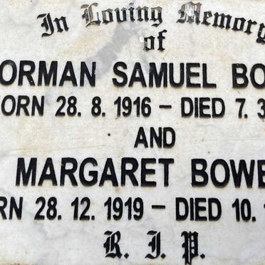 BOWEN Norman Samuel 1916-1985 & Margaret 1919-2002