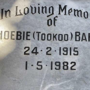 BARKER Phoebie 1915-1982