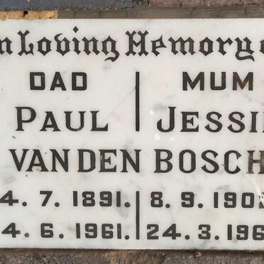BOSCH Paul, van den 1891-1961 & Jessie 1902-1969