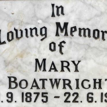 BOATWRIGHT Mary 1875-1971