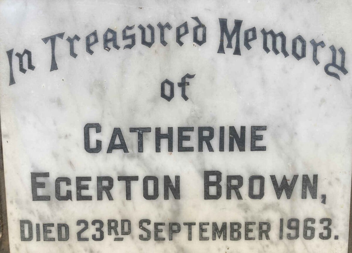 BROWN Catherine Egerton -1963