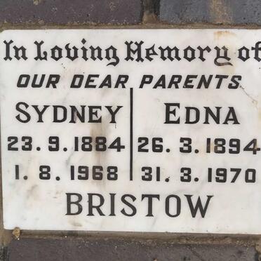 BRISTOW Sydney 1884-1968 & Edna 1894-1970