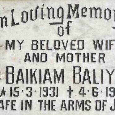 BALIYA Baikiam 1931-1996