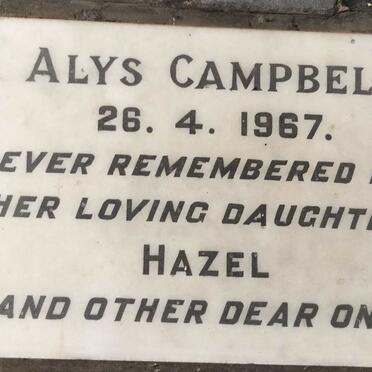 CAMPBELL Alys -1967