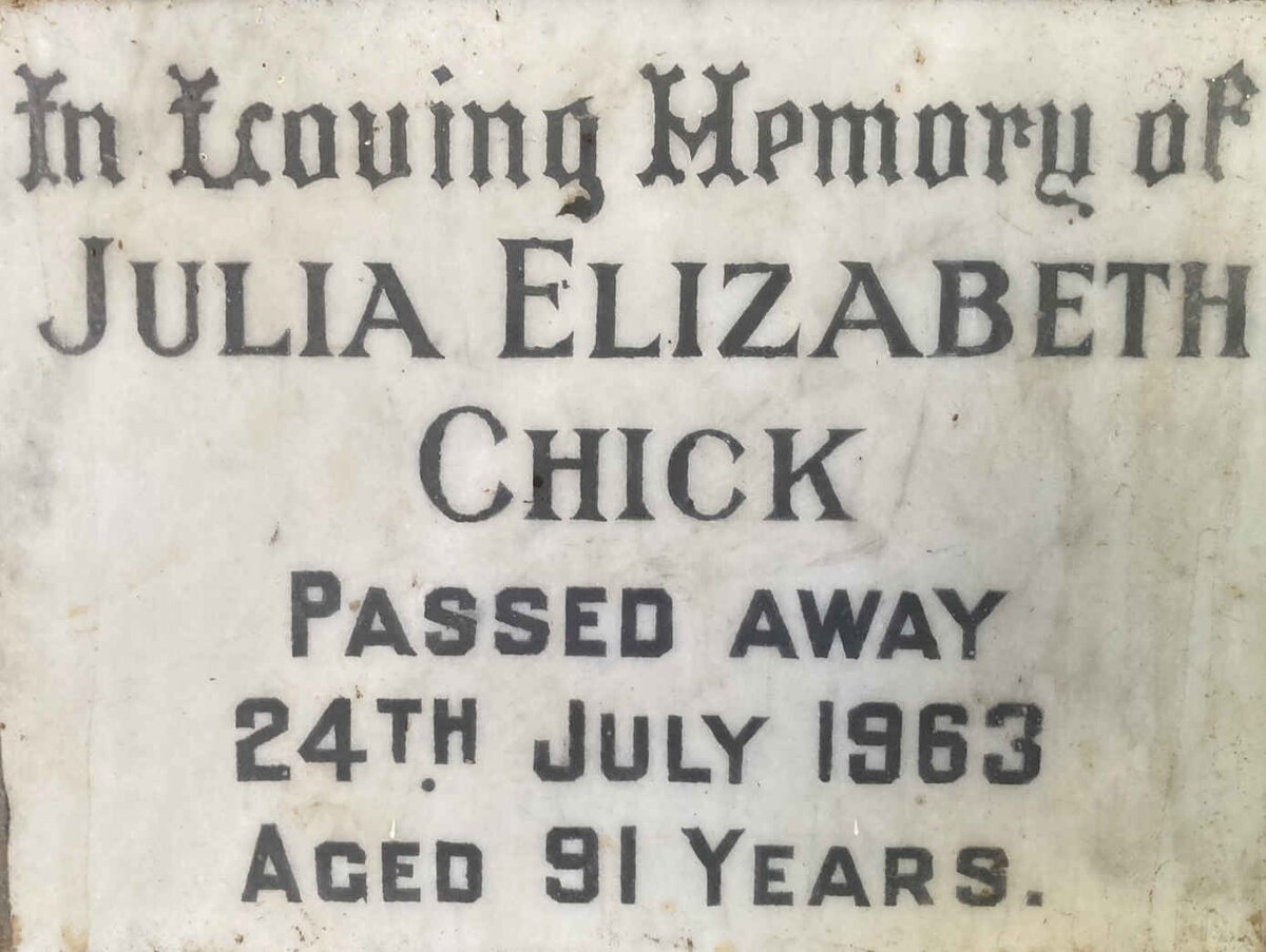 CHICK Julia Elizabeth -1963