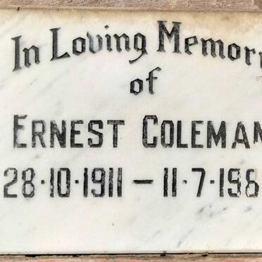 COLEMAN Ernest 1911-1985