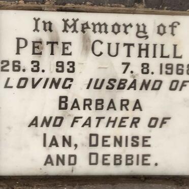 CUTHILL Pete 1937-1968