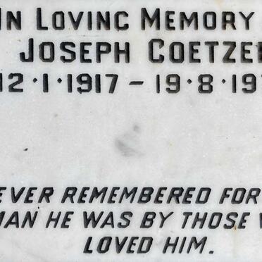 COETZEE Joseph 1917-1972