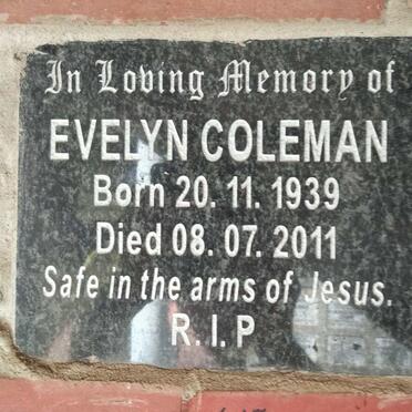 COLEMAN Evelyn 1939-2011