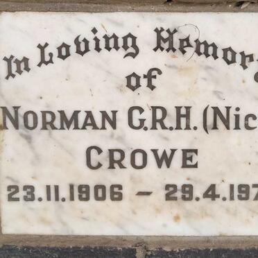 CROWE Norman G.R.H. 1906-1970