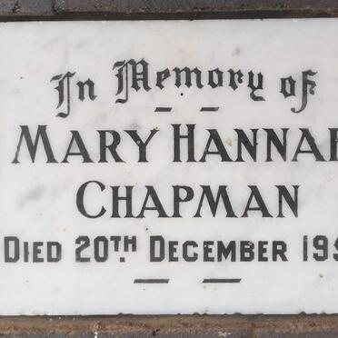 CHAPMAN Mary Hannah -1953