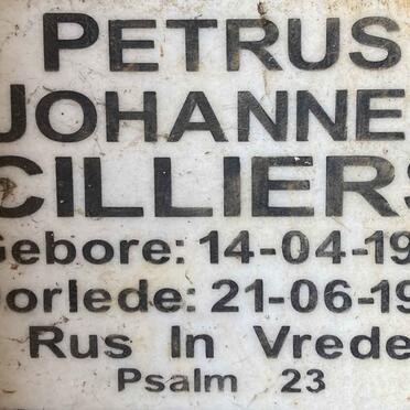 CILLIERS Petrus Johannes 1947-1998