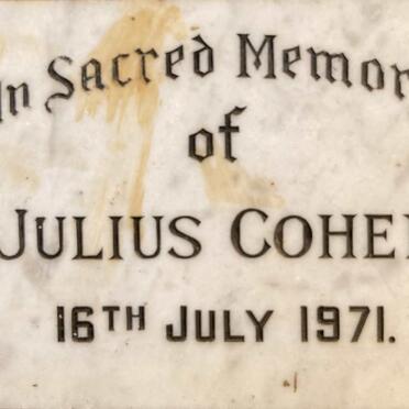 COHEN Julius -1971