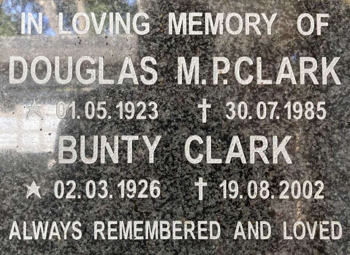 CLARK Douglas M.P. 1923-1985 & Bunty 1926-2002