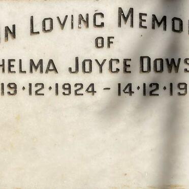 DOWSETT Thelma Joyce 1924-1972