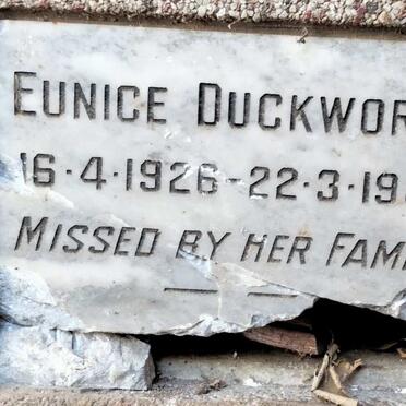 DUCKWORTH Eunice 1926-1983