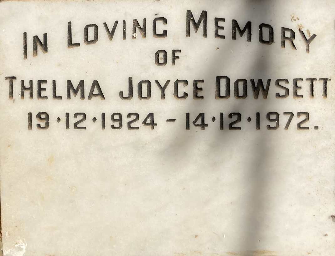 DOWSETT Thelma Joyce 1924-1972