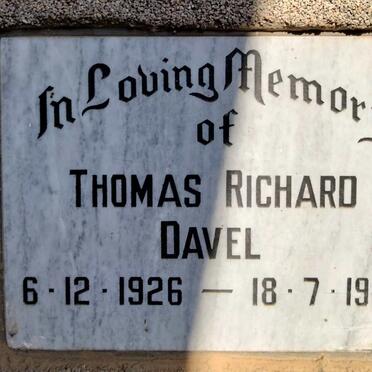 DAVEL Thomas Richard 1926-1986