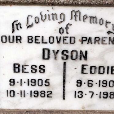 DYSON Eddie 1902-1987 & Bess 1905-1982