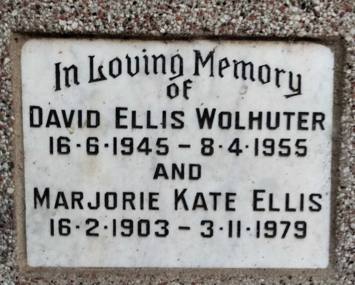 ELLIS Marjorie Kate 1903-1979 :: WOLHUTER David Ellis 1945-1955