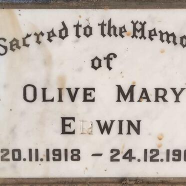 ERWIN Olive Mary 1918-1969